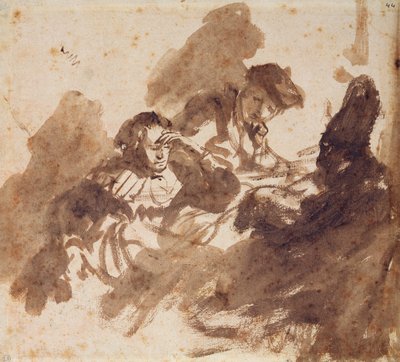 Lezen door Rembrandt van Rijn